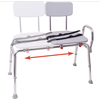 Compass Health Compass Sliding Transfer Bench with Seat and Back - 400 lb Weight Capacity