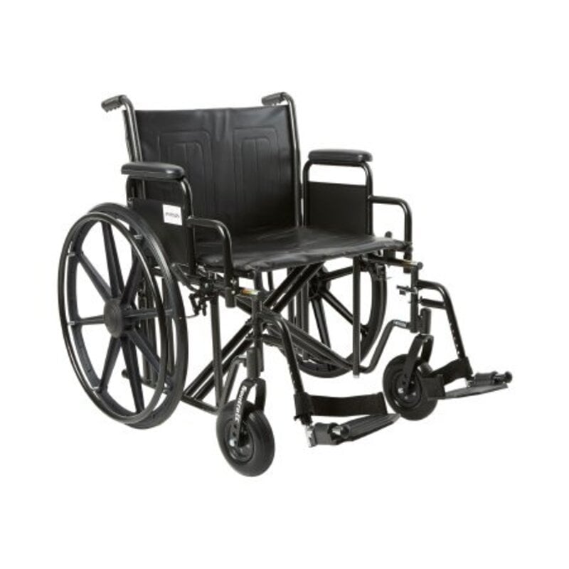 McKesson McKesson 22" Bariatric K7 Manual Wheelchair with Desk Length Arms, Swing-Away Footrests, 450 lbs. Weight Capacity