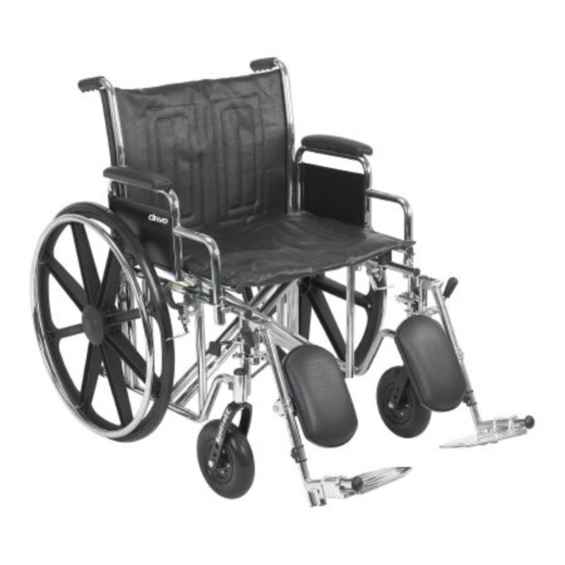 McKesson McKesson 22" Bariatric K7 Manual Wheelchair with Desk Length Arms, Elevating Legrests, 450 lbs. Weight Capacity