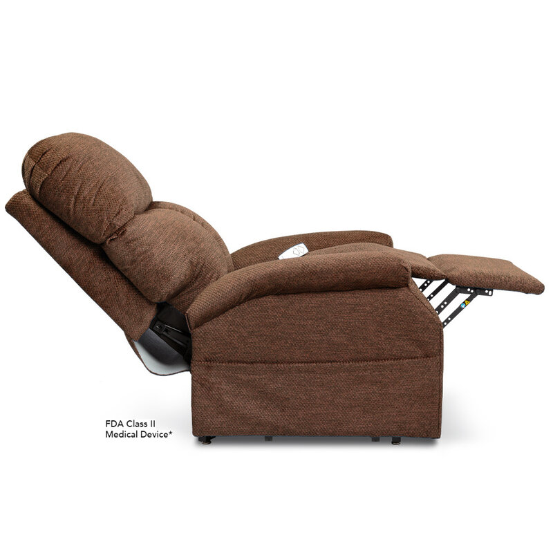 Pride Essential Collection Lift Chair, Model LC-250, Walnut Fabric