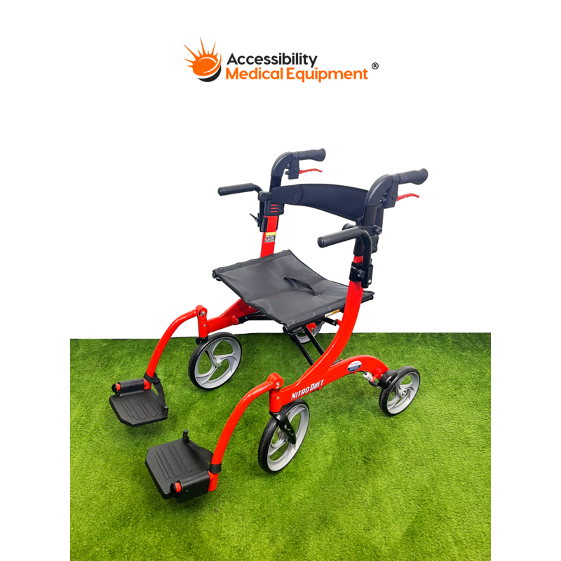 Refurbished Drive Nitro Duet Rollator Transport Chair Combo