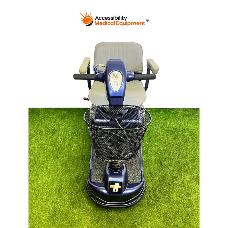 Refurbished Pride Rally 3-Wheel Mobility Scooter with Working Batteries, Blue