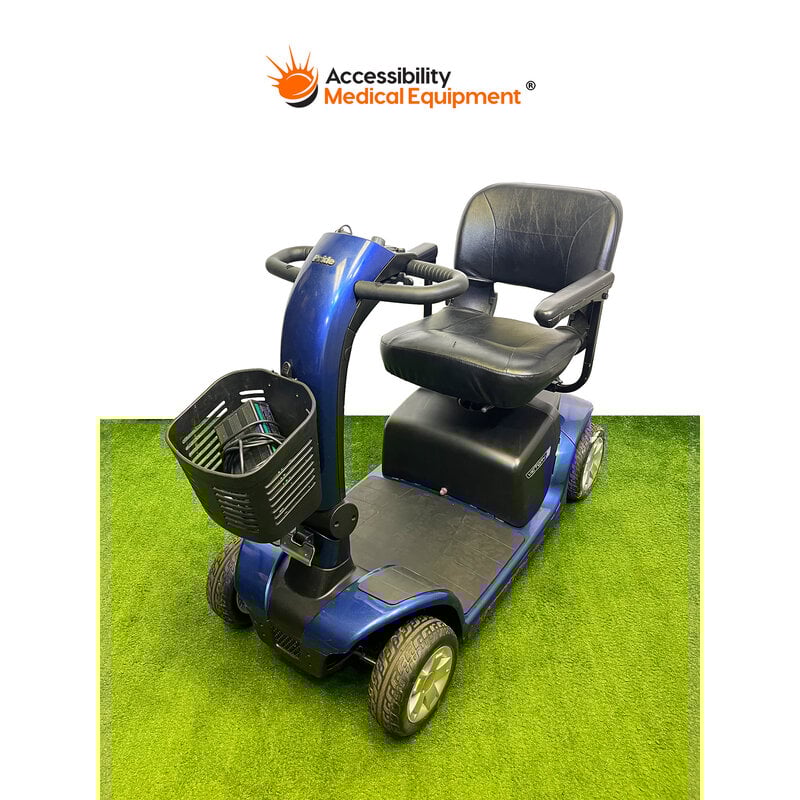 Refurbished Pride Victory 9 Mobility Scooter, 4-Wheel, Blue, with New Batteries