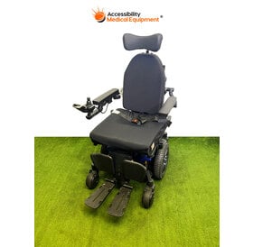 Refurished Quantum Edge 3 Power Wheelchair with Tilt, Recline, Elevating Footrest, Working Batteries, Blue