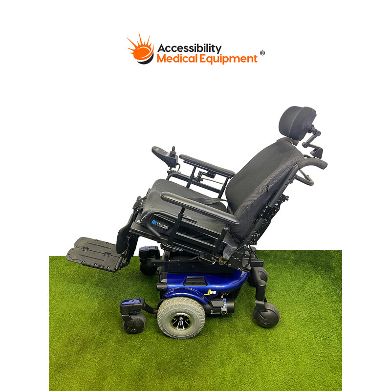 Refurbished Quantum J6 Power Wheelchair with Tilt, Batteries Included, Blue