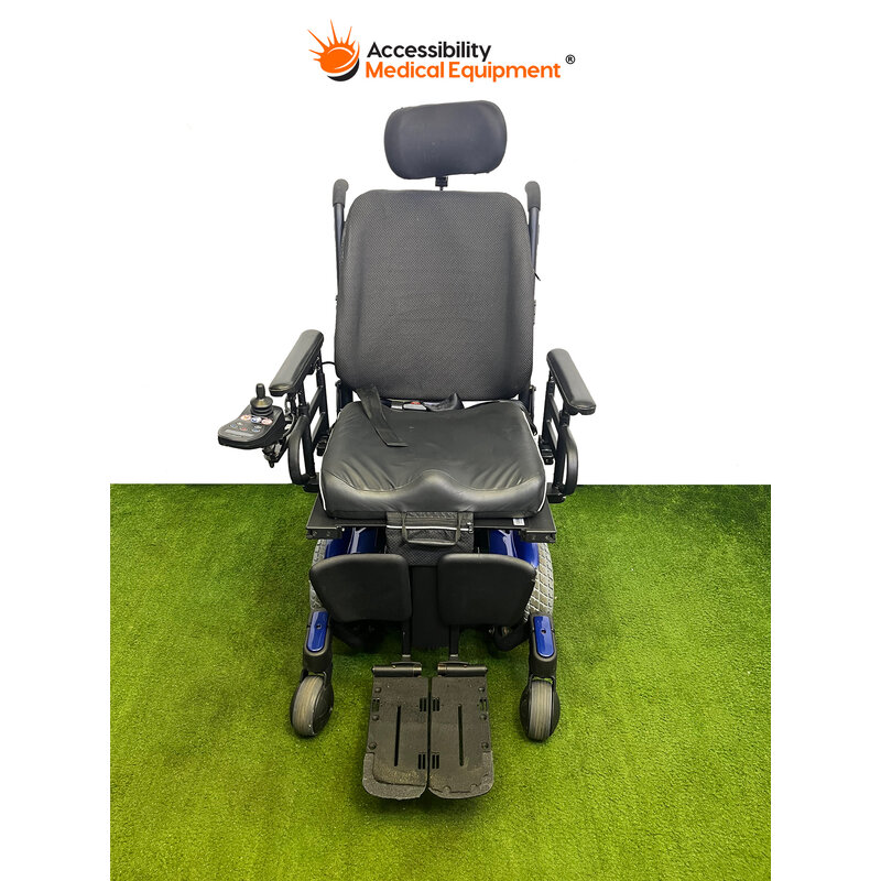 Refurbished Quantum J6 Power Wheelchair with Tilt, Batteries Included, Blue