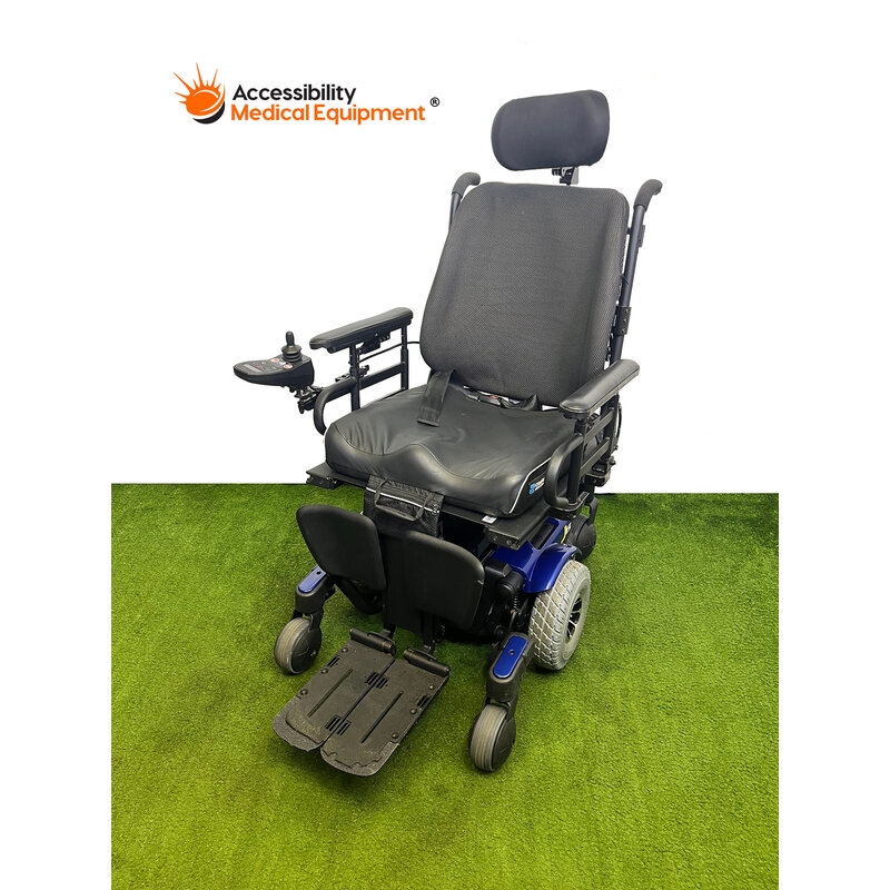 Refurbished Quantum J6 Power Wheelchair with Tilt, Batteries Included, Blue