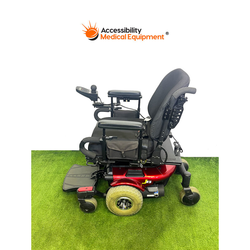 Refurbished Quantum J6 Power Wheelchair with New Batteries, Red