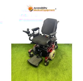 Refurbished Quantum J6 Power Wheelchair with New Batteries, Red