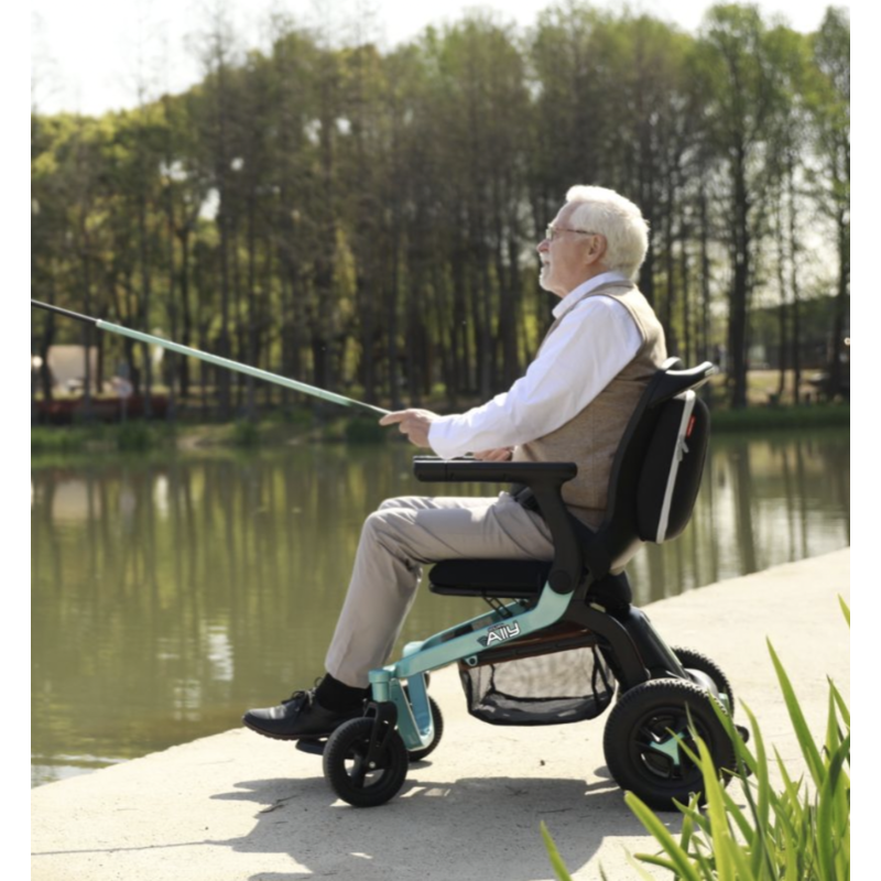 Golden Technologies Ally Lightweight Folding Electric Smart Power Wheelchair - 330 lb Weight Capacity