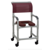 MJM International MJM International Rolling Shower Chair with Padded Commode Seating - 18" Seat