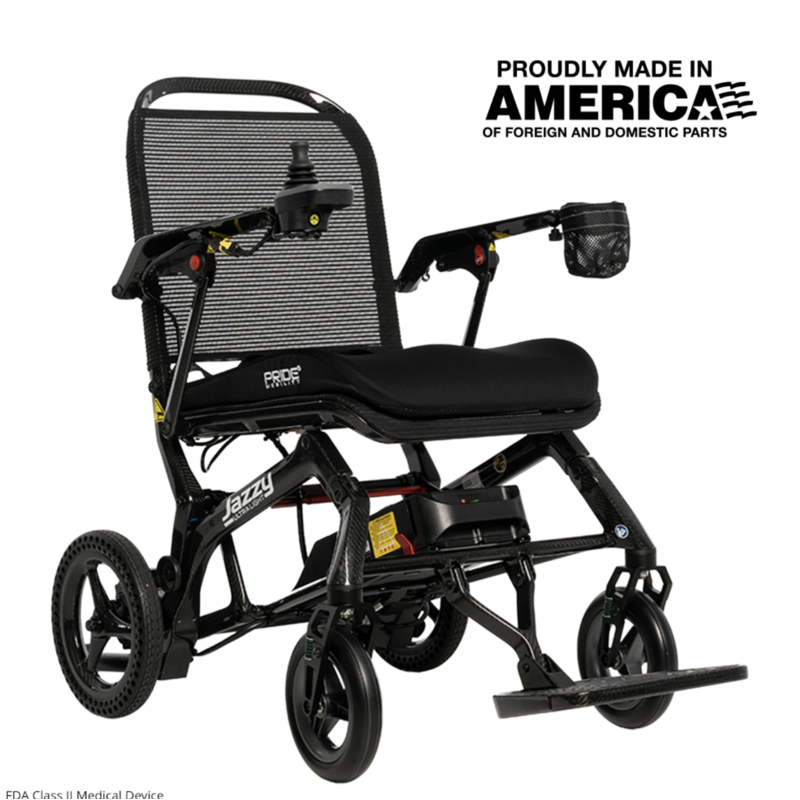 Pride Jazzy Ultra Light Folding Electric Wheelchair (Only 33 Pounds!)
