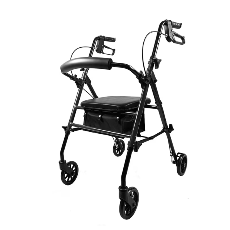 Height Adjustable Rollator with 6" Casters