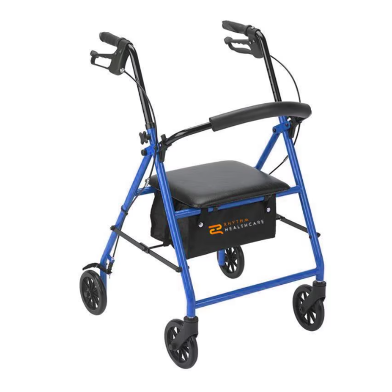 Steel 4 Wheel Rollator with 6" Wheels
