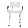 Premium Shower Chair with Back and Padded Arms