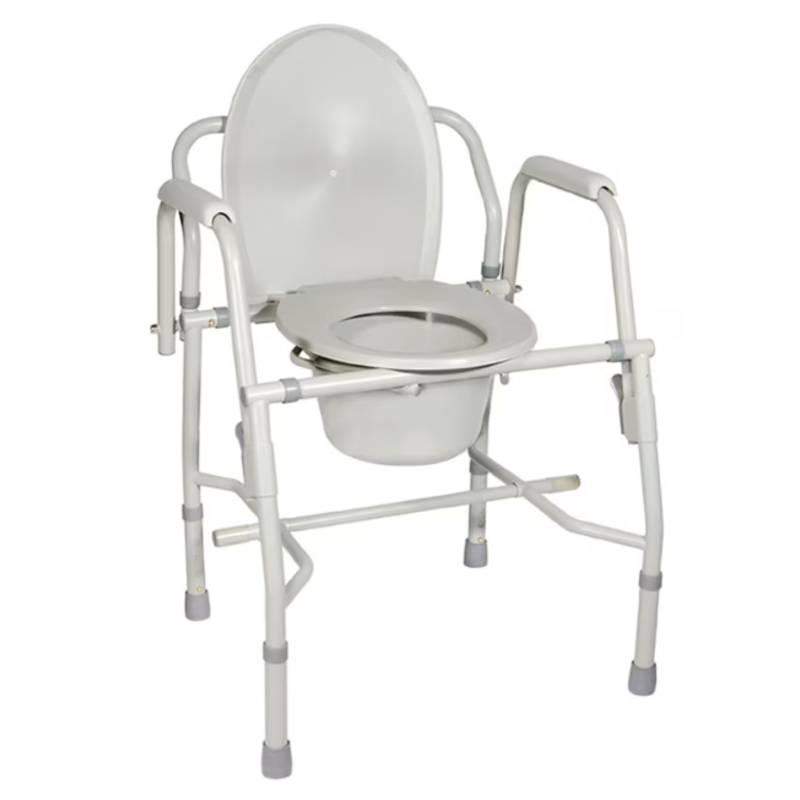 Steel Drop Arm Commode