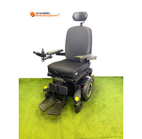 Refurbished Quickie Q700M Powerchair with Tilt, Recline, Elevating Legrests, and New Batteries, Lime Green