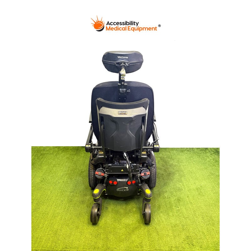 Refurbished Quickie Q700M Powerchair with Tilt, Recline, Elevating Legrests, and New Batteries, Lime Green