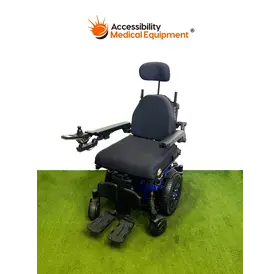 Refurbished 2024 Quantum Edge 3 Power Wheelchair with Vertical Lift, Tilt, and Elevating Legrests, Blue