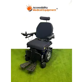 Refurbished Quantum Edge 3 Power Wheelchair with Tilt, Recline, and Elevating Legrests, Batteries Included, Blue