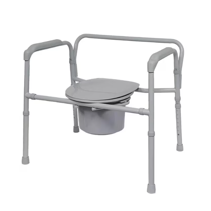 Bariatric Folding Steel Elongated Commode