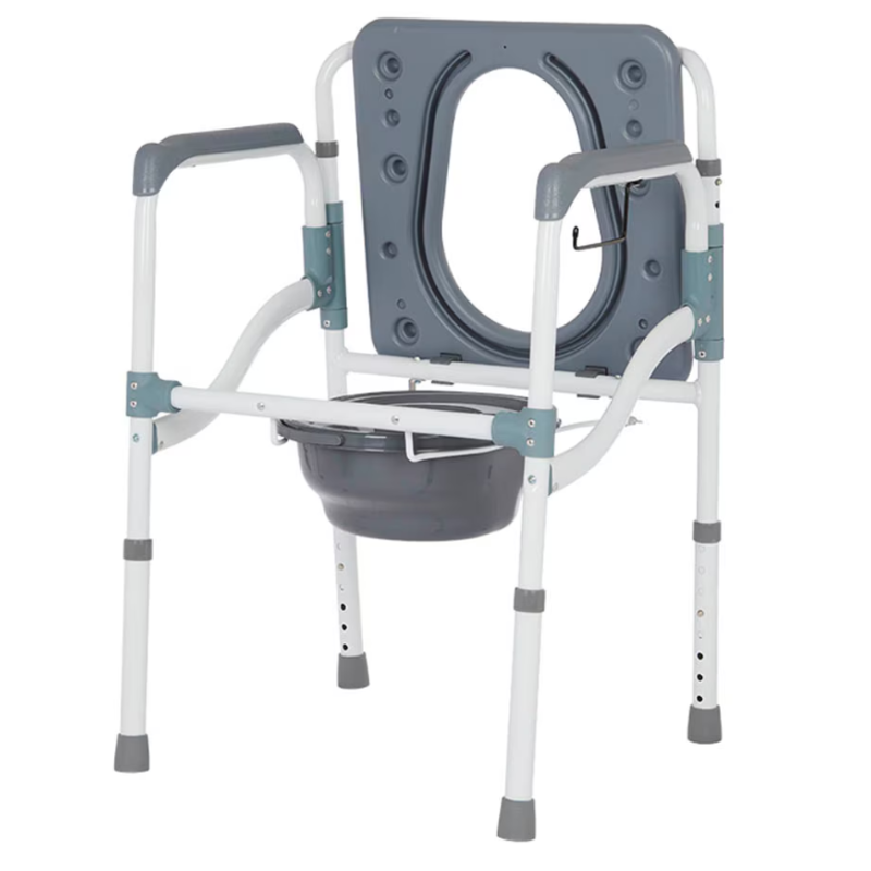 Folding Powder Coated Aluminum Commode 3 in 1