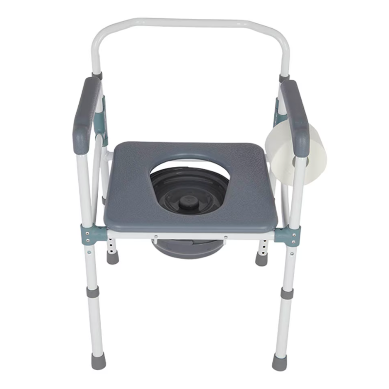 Folding Powder Coated Aluminum Commode 3 in 1