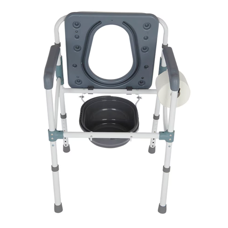 Folding Powder Coated Aluminum Commode 3 in 1