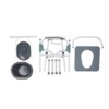 Folding Powder Coated Aluminum Commode 3 in 1
