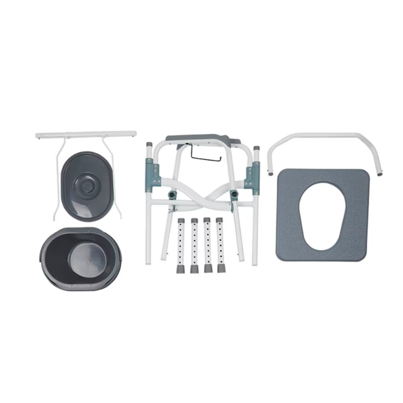 Folding Powder Coated Aluminum Commode 3 in 1