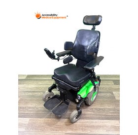 Refurbished Permobil M300 Power Wheelchair with Tilt, Recline, and Elevating Legrests, Lime Green, with New Batteries