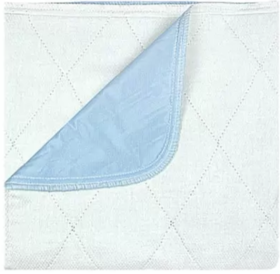Classic Reusable Waterproof Bed Underpads - Blue Backsheet 18 x 24 Inch