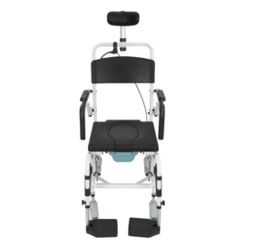 Tilting Shower Chair with Swing Away Leg Rests, Castor Wheels and Headrest Returned/Unopened