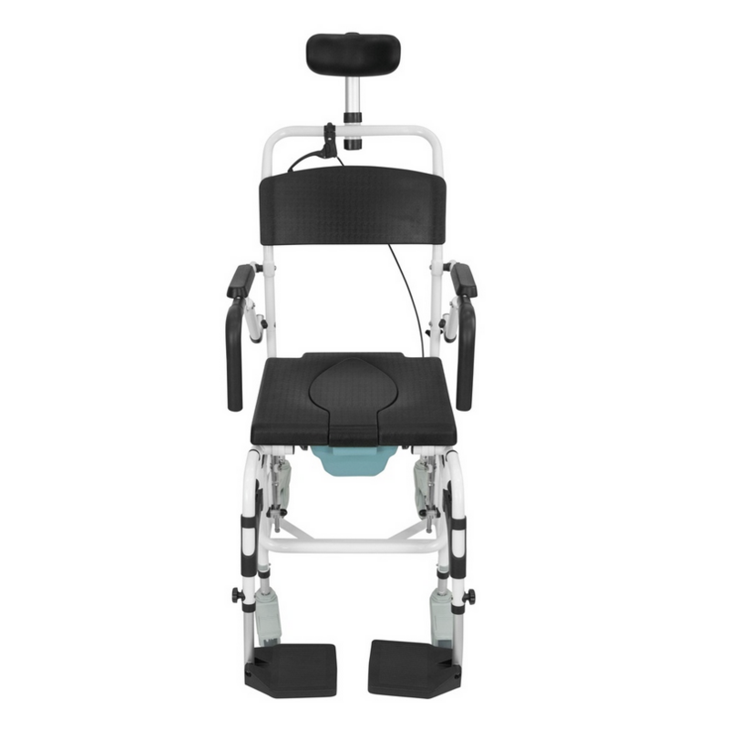 Tilting Shower Chair with Swing Away Leg Rests, Castor Wheels and Headrest Returned/Unopened