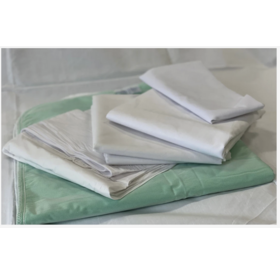 Allman Complete Hospital Bed Set with Mattress Cover, Sheet Set, and Reusable Underpad