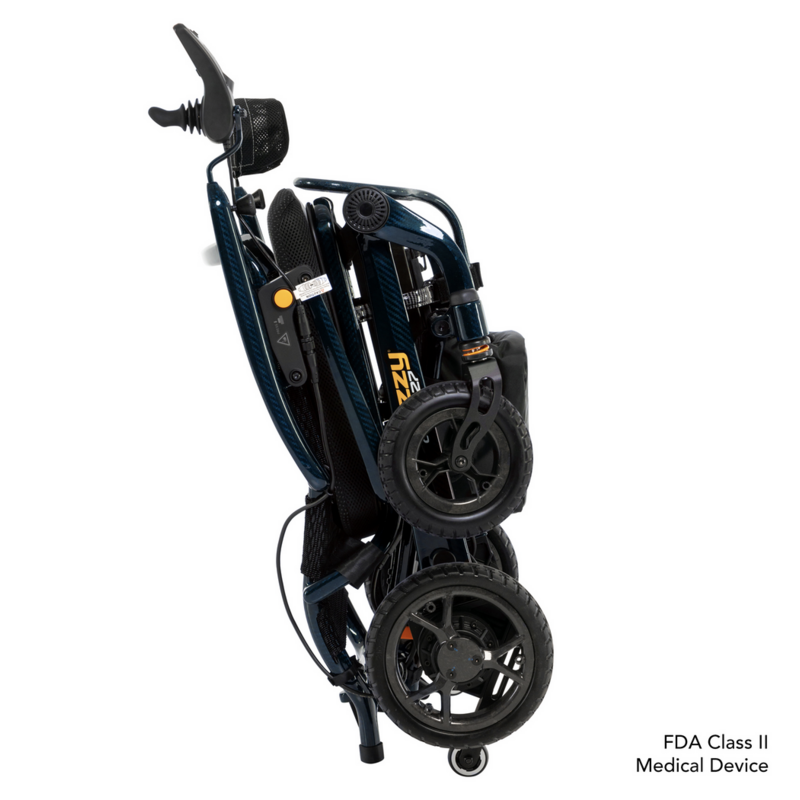 Pride Jazzy Carbon 27 Folding Lightweight Power Chair - 27.8 lbs - 300 lb Weight Capacity