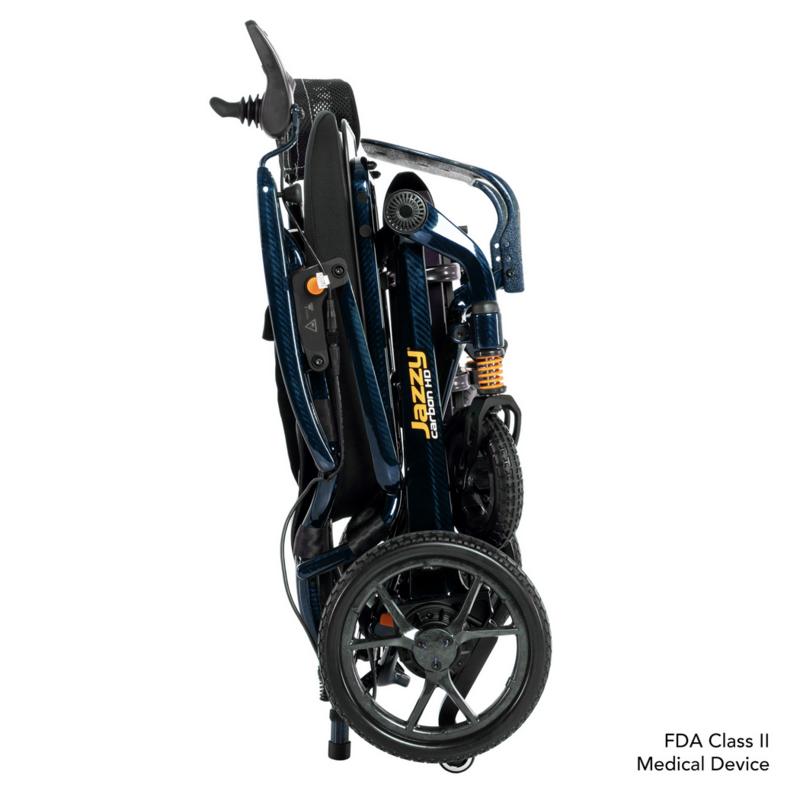 Jazzy Carbon HD Light Weight - Heavy Duty Folding Power Chair - 32.2 lbs - 400 lb Weight Capacity
