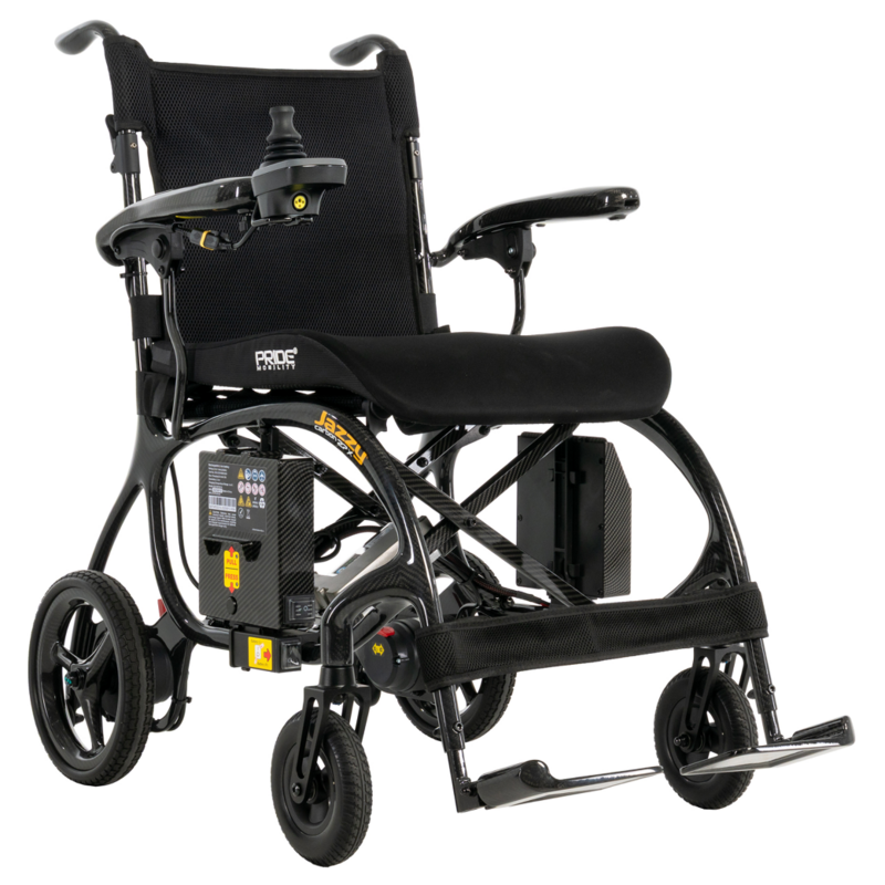Jazzy® Carbon 27X Ultra Light Carbon Folding Power Chair - 27.5 lbs - 275 lb Weight Capacity