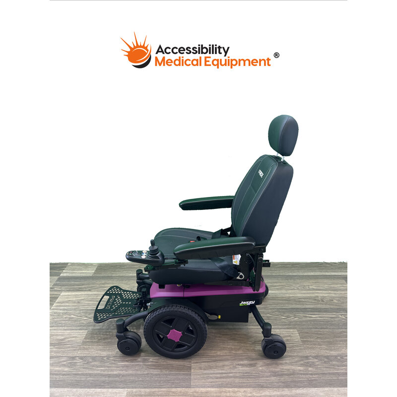 Refurbished Jazzy EVO 613 Power Wheelchair with New Batteries, Purple