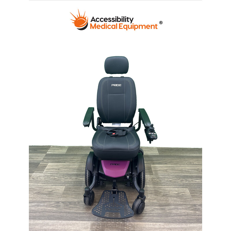 Refurbished Jazzy EVO 613 Power Wheelchair with New Batteries, Purple