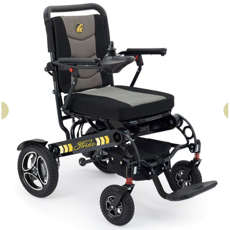 Golden Technologies Stride Folding Power Chair - 300 lb WeightCapacity - 52.6 lbs Total Weight