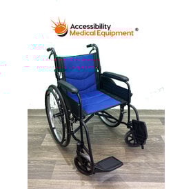 New Lightweight Manual Wheelchair - Swing Away Leg Rests -18" Seat - 28 lbs 240lb Weight Capacity - Returned  Unopened Box