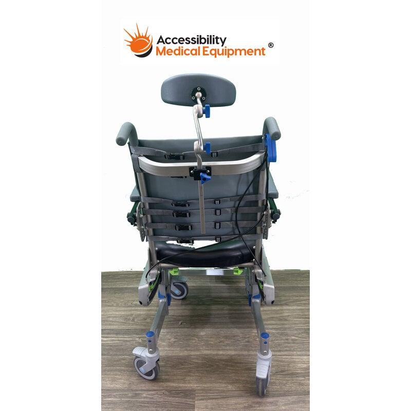 RAZ Refurbished RAZ ART Tilt in Space Rolling Shower Chair with 18x20" Padded Commode Opening Seat