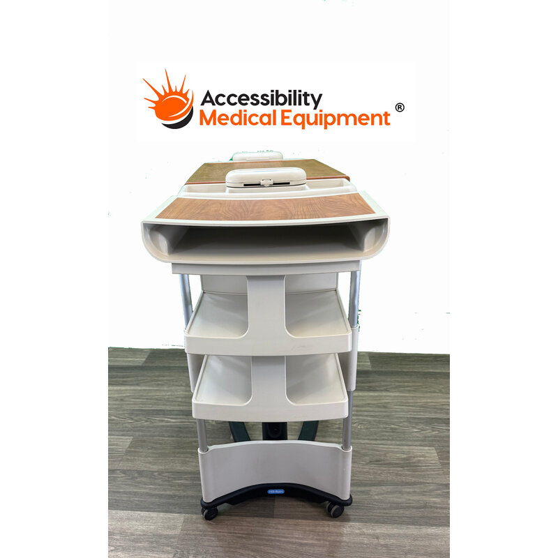 Refurbished Hill Rom Overbed Table with Extension and Shelf