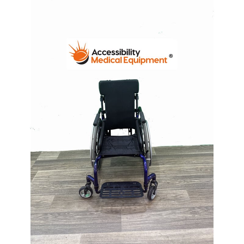 Refurbished Pediatric Quickie R2 Manual Wheelchair with Foot Plate - 14" Seat