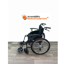 Refurbished Elite Care Voyager Manual Lightweight Wheelchair - 18" 250 lb Weight Capacity - 20 lb Wheelchair