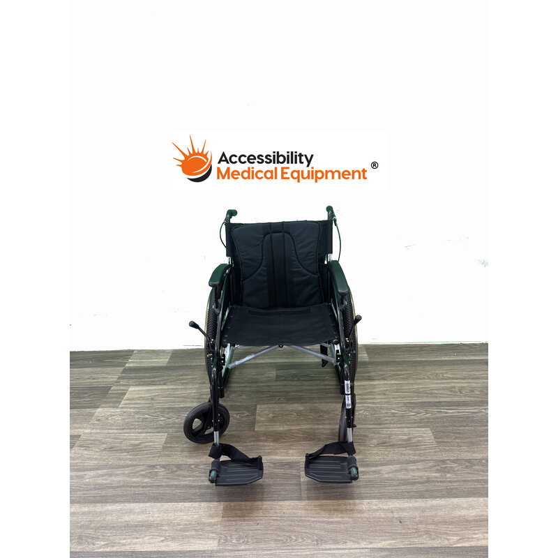 Refurbished Elite Care Voyager Manual Lightweight Wheelchair - 18" 250 lb Weight Capacity - 20 lb Wheelchair