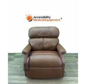 Refurbished Heavy Duty Bariatric Golden MaxiComfort Lift Chair - Leather 500 lb Weight Capacity - 26" Seat