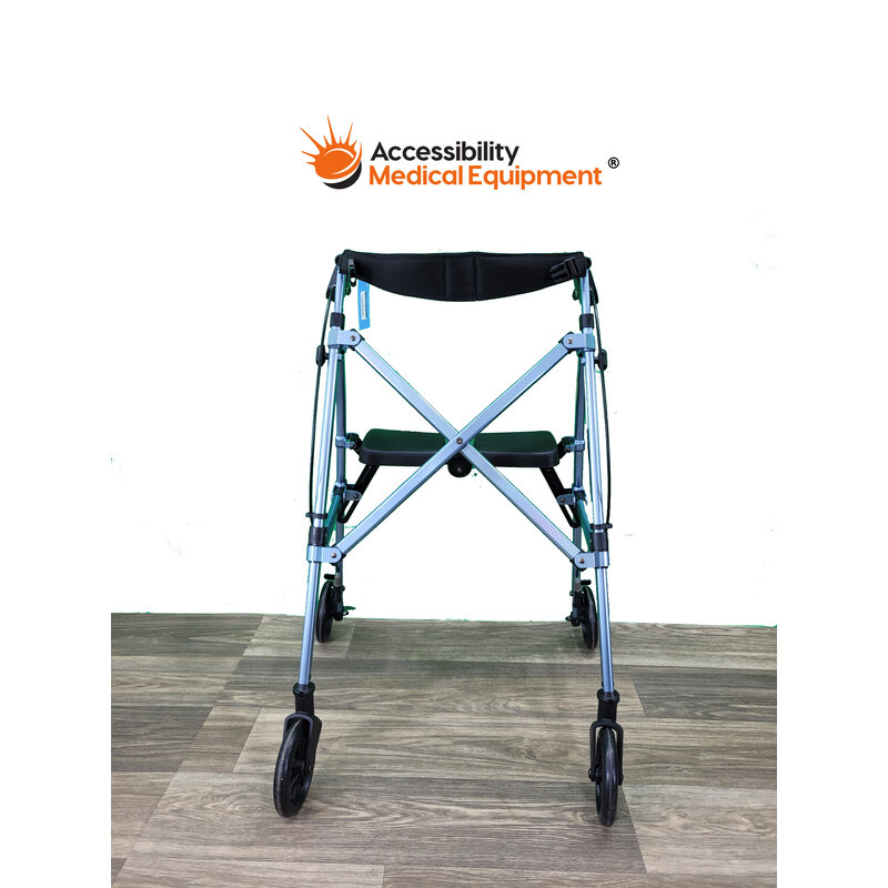 Refurbished Fold-N-Go Four Wheel Lightweight Folding Rollator with Seat