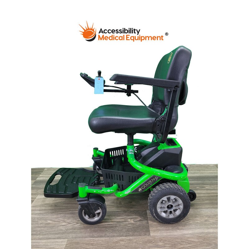 Refurbished Green Lite Ryder Portable Powerchair 18" - Batteries Included